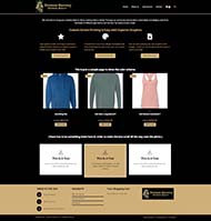 black background website ecommerce