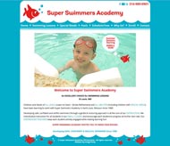 Super Swimmers Academy lessons website designer
